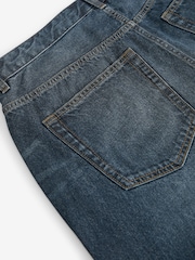Blue Mid Straight Fit 100% Cotton Authentic Jeans - Image 8 of 10