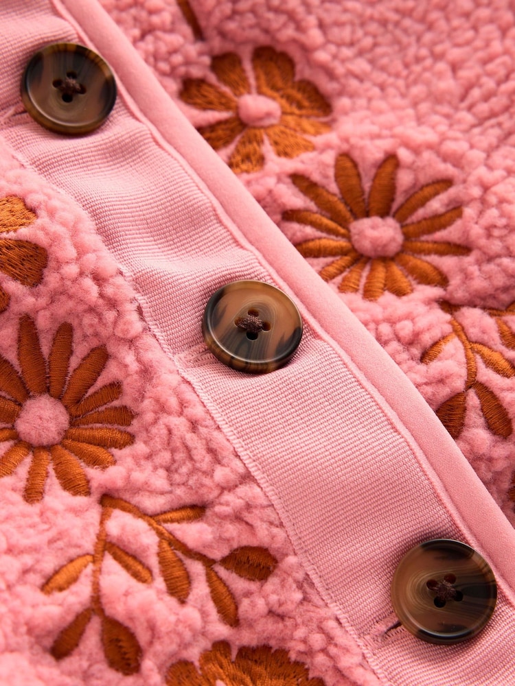 Boden Pink Pretty Borg Jacket - Image 3 of 3 Boden Pink Pretty Borg Jacket - Image 3 of 3