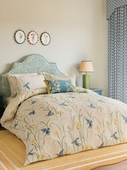 Sanderson Blue Kingfisher & Flower Duvet Cover and Pillowcase Set - Image 1 of 5