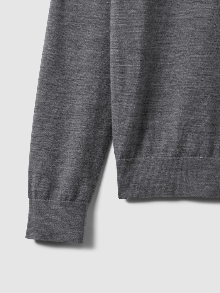 Derby/Grau meliert - Reiss Caine Rollkragenpullover aus Merinowolle in schmaler Passform - Bild 7 von 7 Derby/Grau meliert - Reiss Caine Rollkragenpullover aus Merinowolle in schmaler Passform - Bild 7 von 7
