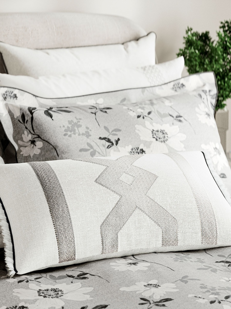 Bedeck of Belfast White Sefa 100% Cotton Cushion - Image 1 of 5 Bedeck of Belfast White Sefa 100% Cotton Cushion - Image 1 of 5