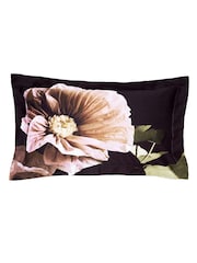 Ted Baker Black Paper Floral 100% Cotton Duvet Cover and Pillowcase Set - Image 3 of 5