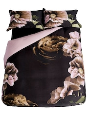 Ted Baker Black Paper Floral 100% Cotton Duvet Cover and Pillowcase Set - Image 5 of 5