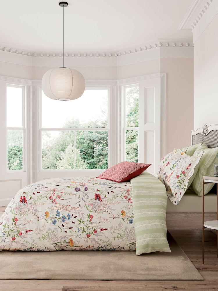 V&A Multi Blythe 100% Cotton Meadow Duvet Cover and Pillowcase Set - Image 1 of 4