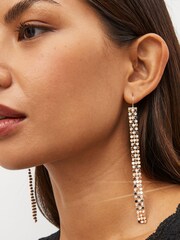Gold Tone Chain Mail Earrings - Image 1 of 4