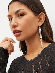 Gold Tone Chain Mail Earrings - Image 2 of 4