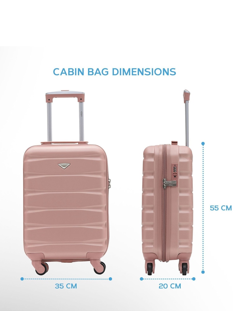 Flight Knight 55x35x20cm 4 Wheel ABS Hard Case Cabin Carry On Hand Luggage - Image 2 of 7