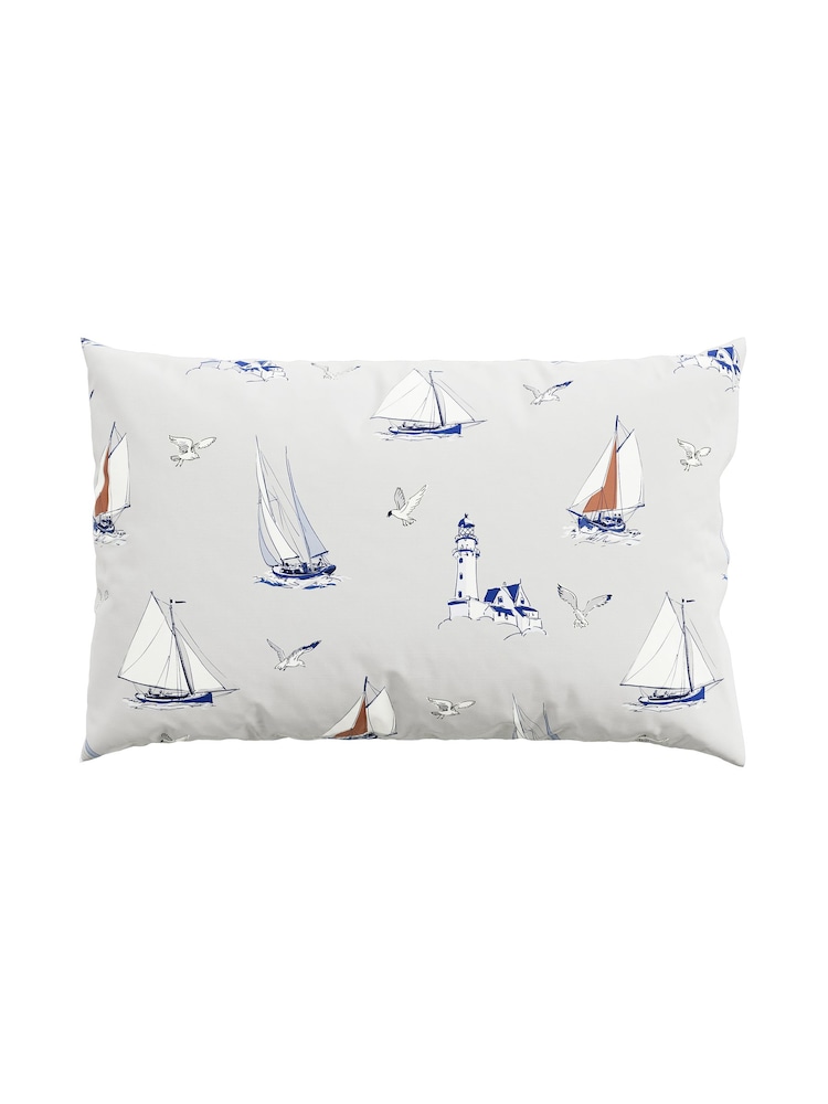 Helena Springfield Grey Sailboats 100% Cotton Duvet Cover and Pillowcase Set - Image 4 of 4