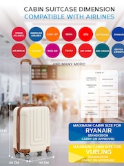 Flight Knight 55x40x20cm Ryanair Priority 8 Wheel ABS Hard Case Cabin Carry On Hand Luggage - Image 2 of 6