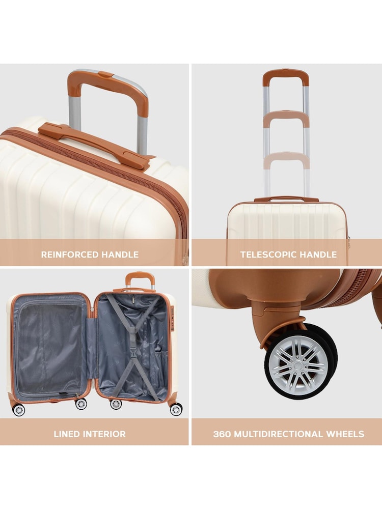 Flight Knight 55x40x20cm Ryanair Priority 8 Wheel ABS Hard Case Cabin Carry On Hand Luggage - Image 6 of 6