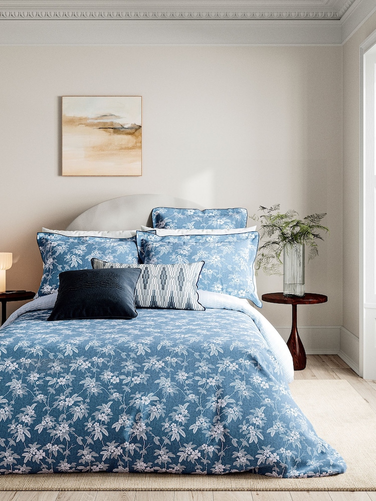 Bedeck of Belfast Chambray 100% Cotton Zayda Duvet Cover and Pillowcase Set - Image 1 of 4