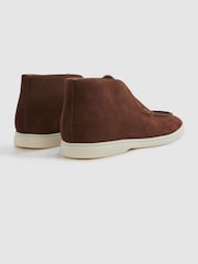 Reiss Brown Kason Mid Suede Slip-On Boots - Image 4 of 5
