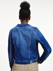 Tommy Jeans Blue Vivianne Slim Denim Trucker Jacket - Image 2 of 4