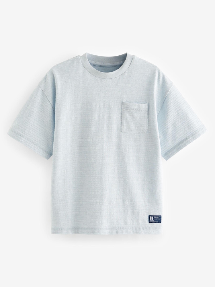 Blue Texture Relax Fit Textured T-Shirt (3-16yrs) - Image 1 of 3