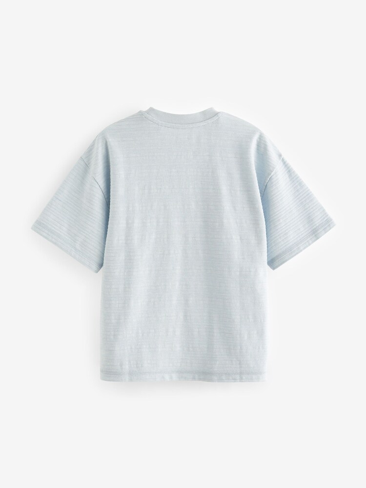 Blue Texture Relax Fit Textured T-Shirt (3-16yrs) - Image 2 of 3