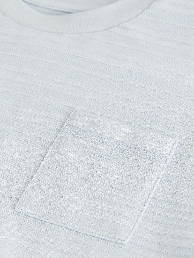 Blue Texture Relax Fit Textured T-Shirt (3-16yrs) - Image 3 of 3