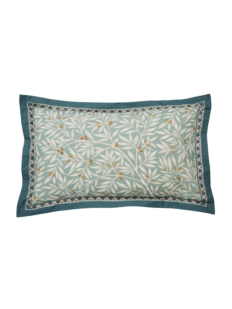 V&A Green Room 100% Cotton Willow Duvet Cover and Pillowcase Set - Image 4 of 4