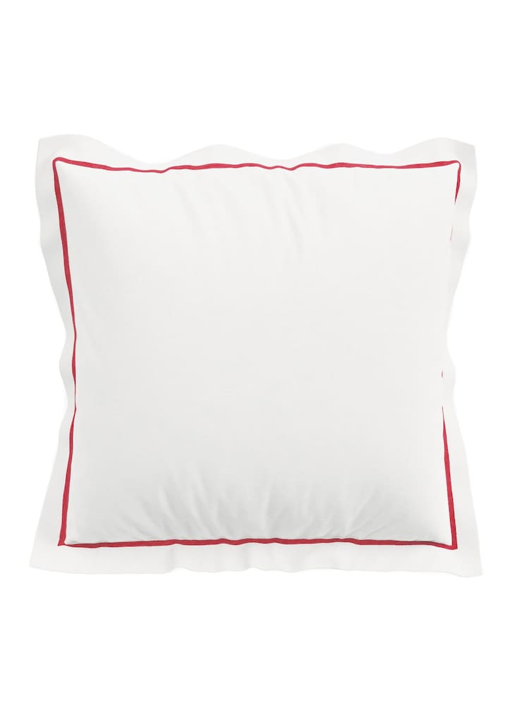 Sanderson Raspberry Peach Rubus Square 100% Cotton Pillowcase Pair - Image 2 of 3