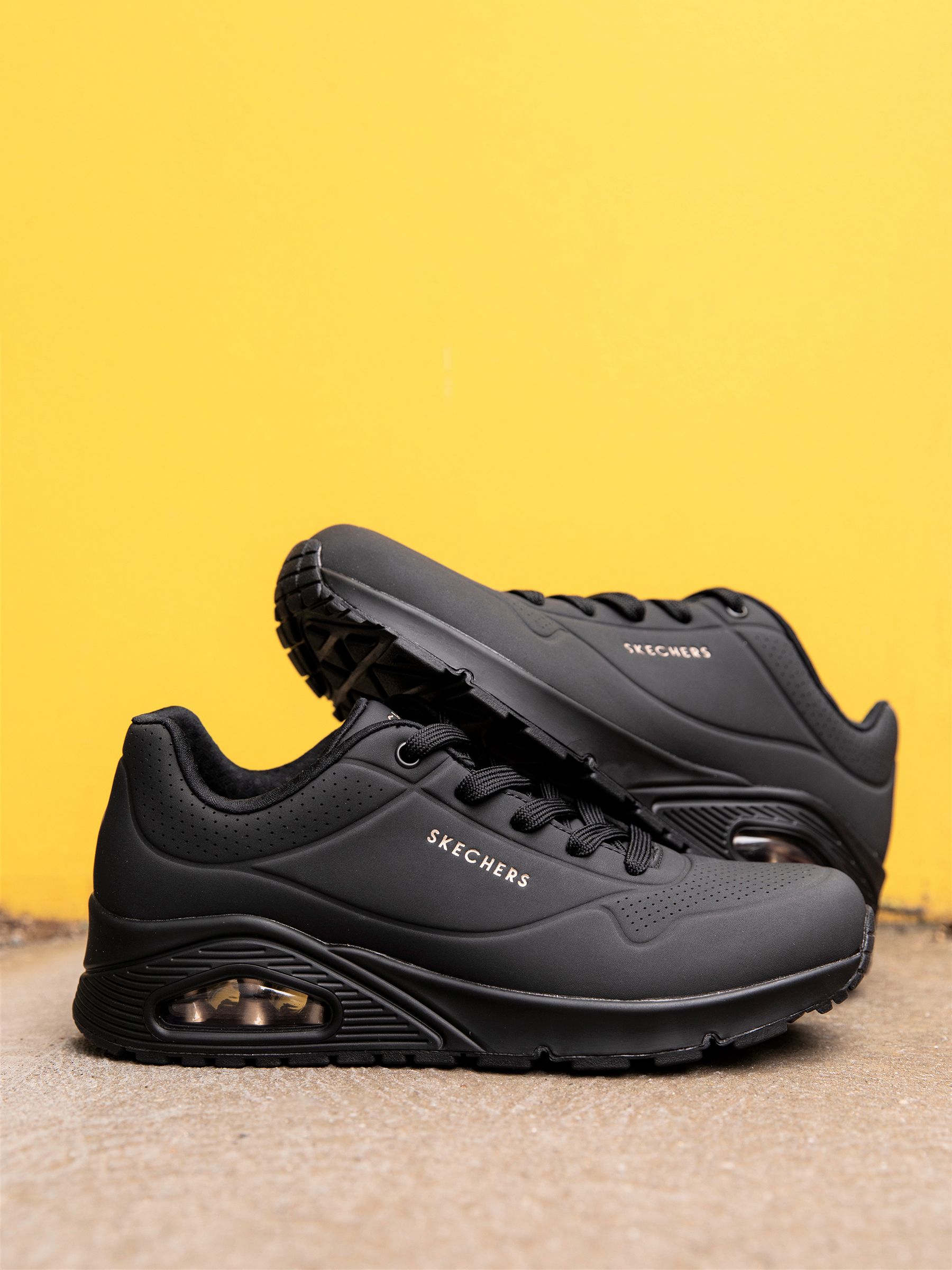 Buy Skechers Dark Black Womens Uno Trainers from the Next UK online shop