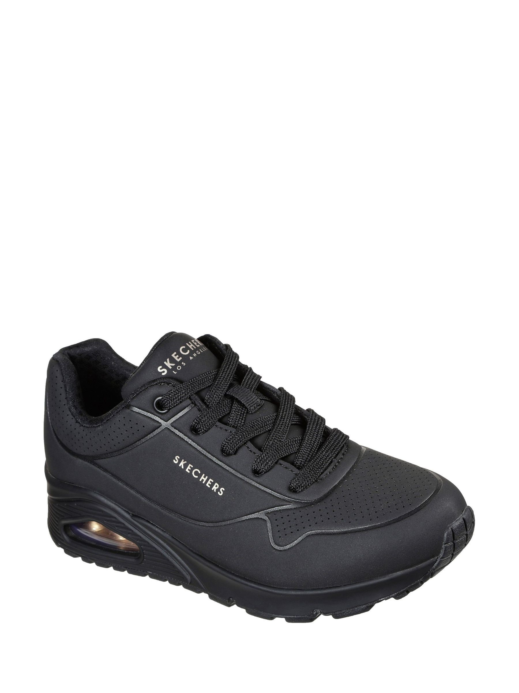 Buy Skechers Dark Black Womens Standard Fit Uno Trainers