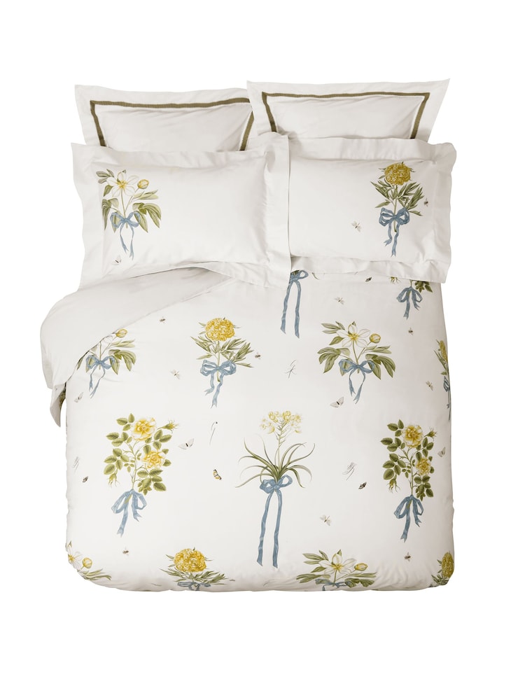 Sanderson Quince Chalk Cupids Beau 100% Cotton Duvet Cover and Pillowcase Set - Image 5 of 5