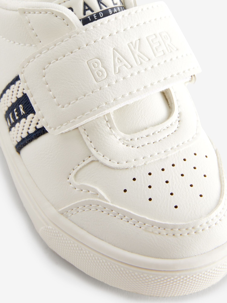 Blanc/Bleu - Baskets à ruban de marque Baker by Ted Baker garçon - Image 4 of 6