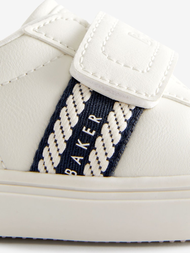 Blanc/Bleu - Baskets à ruban de marque Baker by Ted Baker garçon - Image 5 of 6