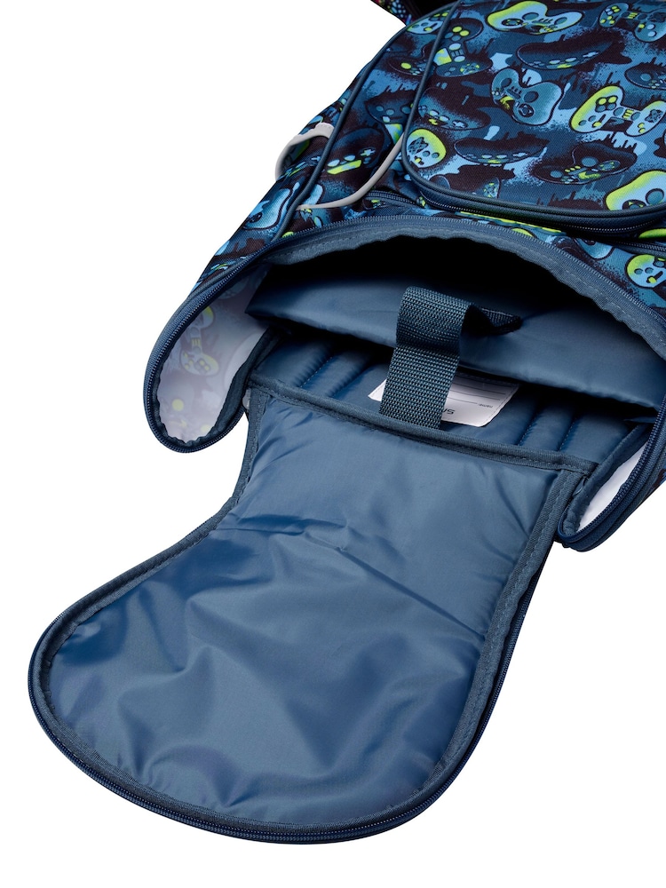 Smiggle Blue Vivid Access Backpack with Reflective Tape - Image 3 of 3