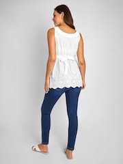 JoJo Maman Bébé White Pretty Maternity Camisole - Image 2 of 4