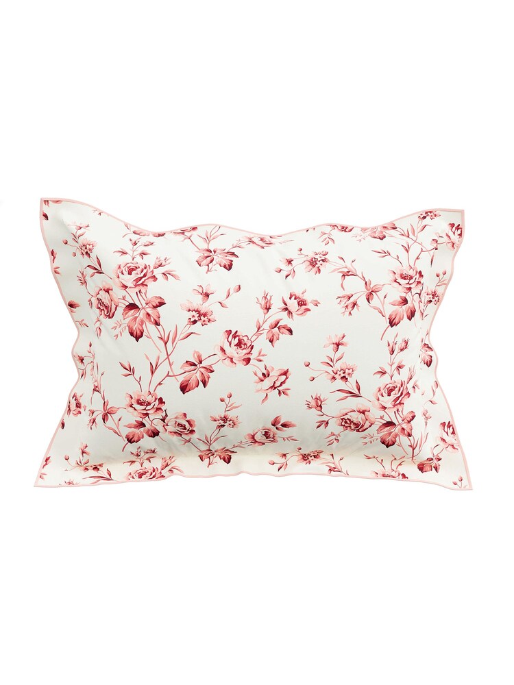 V&A Pink Garden Rose 100% Cotton Duvet Cover and Pillowcase Set - Image 4 of 4