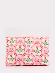 ban.do Pink Tile Floral Quilted Pouch - Image 2 of 4