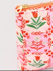 ban.do Pink Tile Floral Quilted Pouch - Image 3 of 4