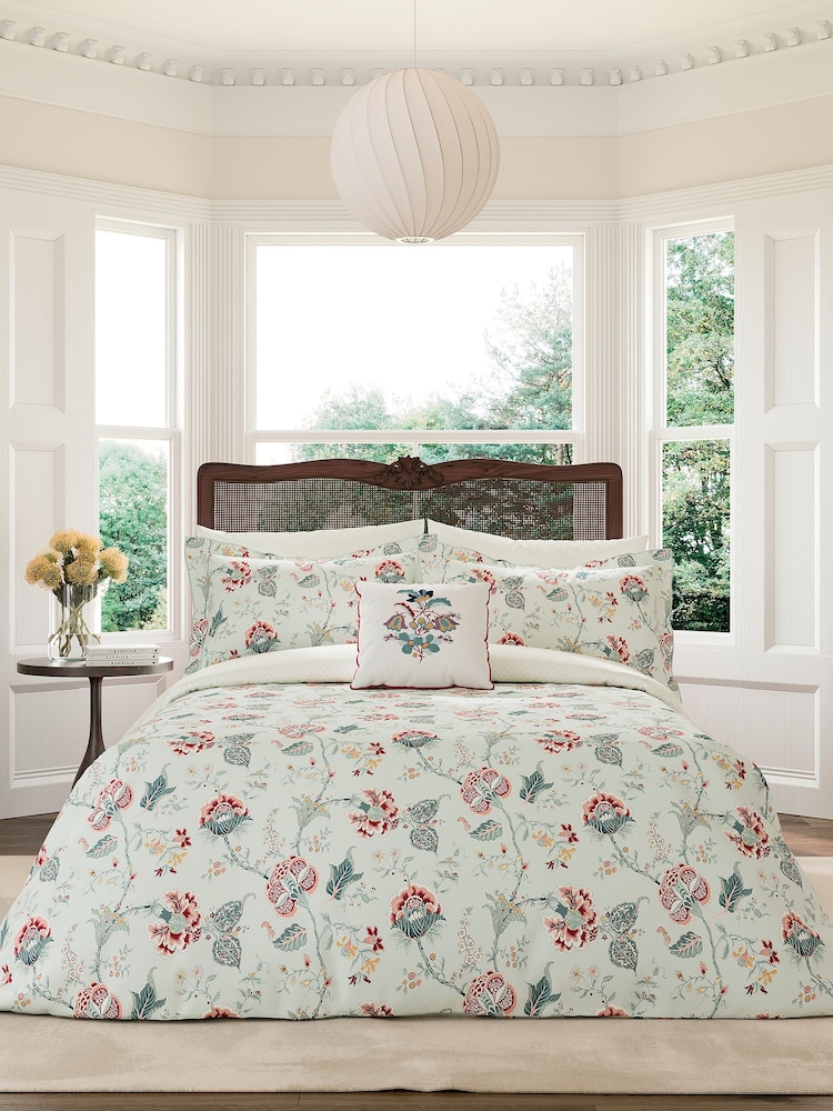V&A Teal Palampore 100% Cotton Duvet Cover and Pillowcase Set - Image 1 of 5