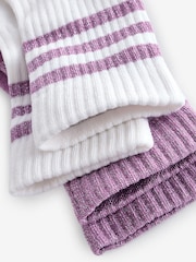 adidas White/Pink Crew Socks 2 Pack - Image 2 of 4