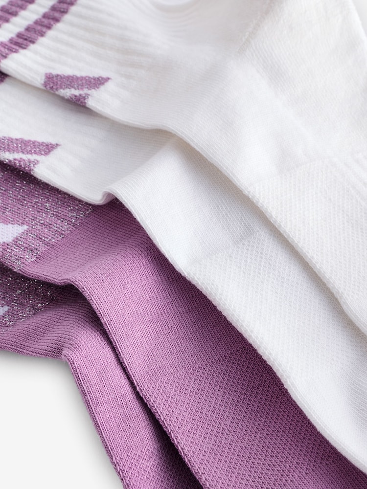adidas White/Pink Crew Socks 2 Pack - Image 4 of 4