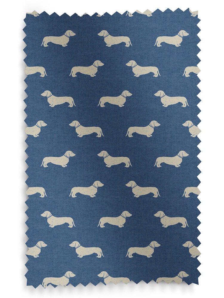 Emily Bond Indigo Blue 100% Cotton Peggy Made to Measure Roman Blinds - Image 5 of 5