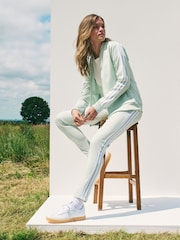 adidas Green 3 Stripe Essentials Tracksuit - Image 2 of 8