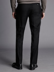 Charles Tyrwhitt Black Slim Fit Natural Stretch Twill Suit Trousers - Image 2 of 5