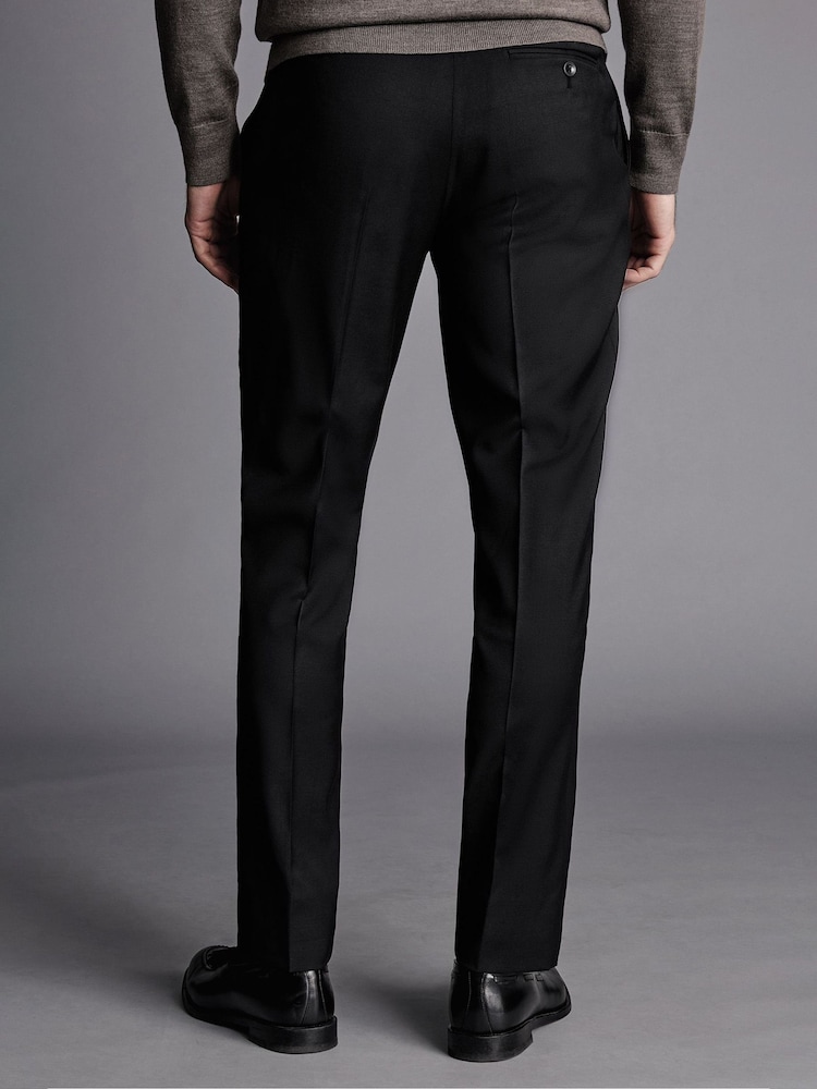 Charles Tyrwhitt Black Slim Fit Natural Stretch Twill Suit Trousers - Image 2 of 5