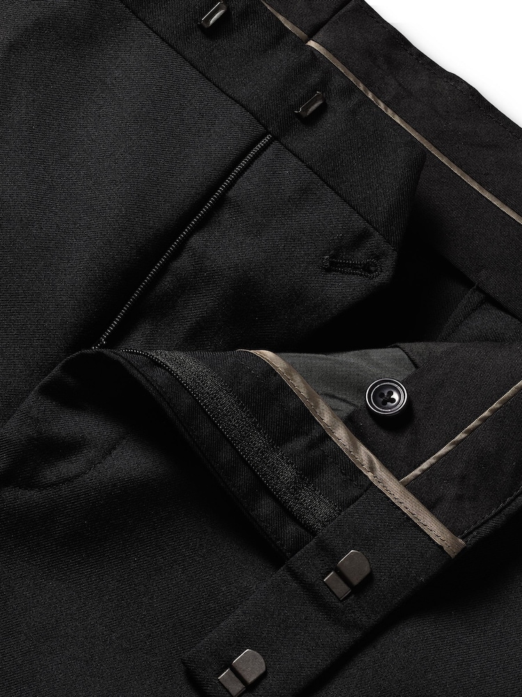 Charles Tyrwhitt Black Slim Fit Natural Stretch Twill Suit Trousers - Image 5 of 5