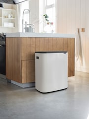 Brabantia White Bo Touch Double 30L Bin - Image 1 of 6