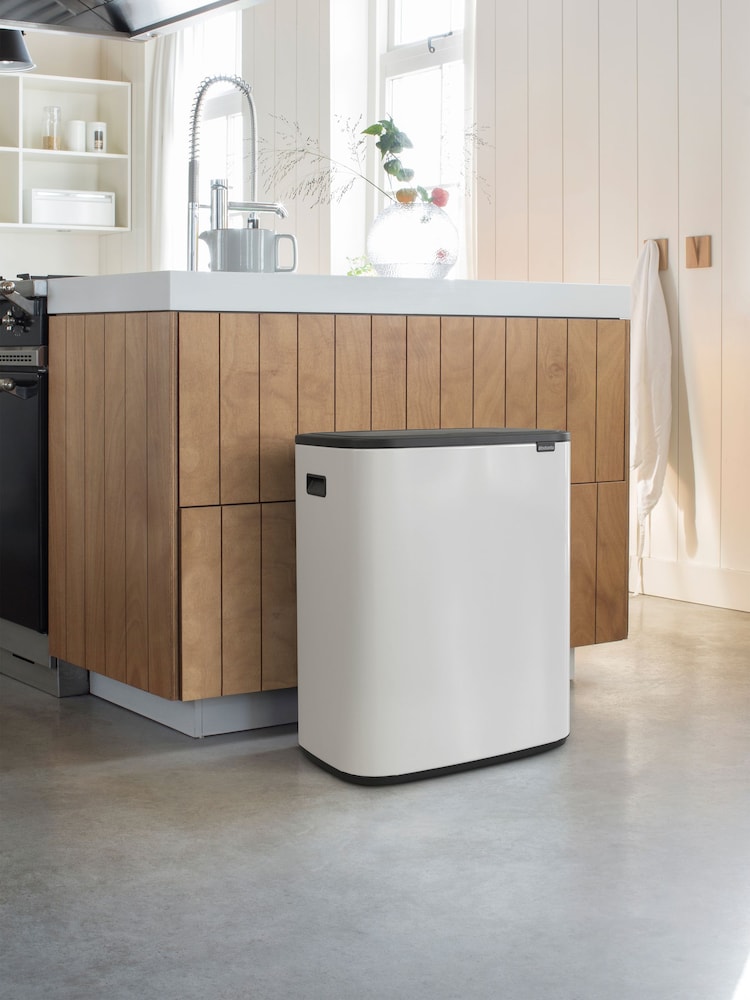 Brabantia White Bo Touch Double 30L Bin - Image 1 of 6
