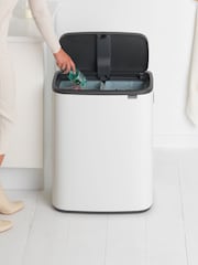 Brabantia White Bo Touch Double 30L Bin - Image 2 of 6