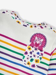 Jojo Maman Bébé Mädchen Breton-Top mit Dino-Tasche - Bild 2 von 3