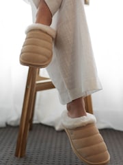 EMU Australia Cream Sheepskin Lined Suede Slippers - Image 7 of 7