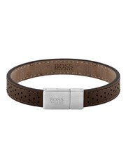 BOSS Brown Leather Essentials Leather Bracelet - Image 1 of 3