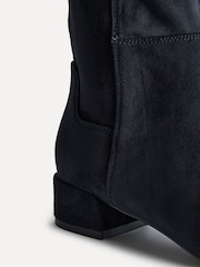 Linzi Blue Rotate Wide Fit Stretch High Leg Boots With Low Block Heels - Image 5 of 5