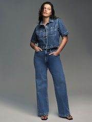 Dark Blue Wide Leg Hourglass Jeans - Image 1 of 9