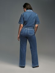 Dark Blue Wide Leg Hourglass Jeans - Image 2 of 9