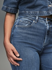 Dark Blue Wide Leg Hourglass Jeans - Image 5 of 9